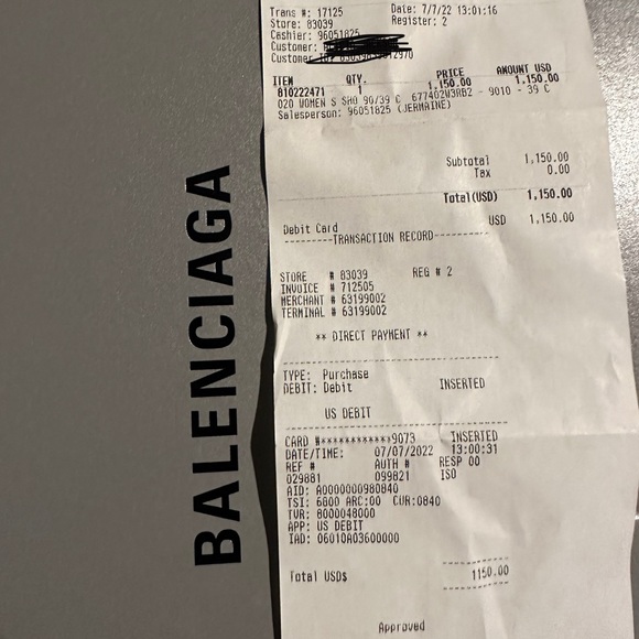 BALENCIAGA NEW women’s running sneaker size 39 euro 8.5US serious inquiries only - Picture 4 of 4